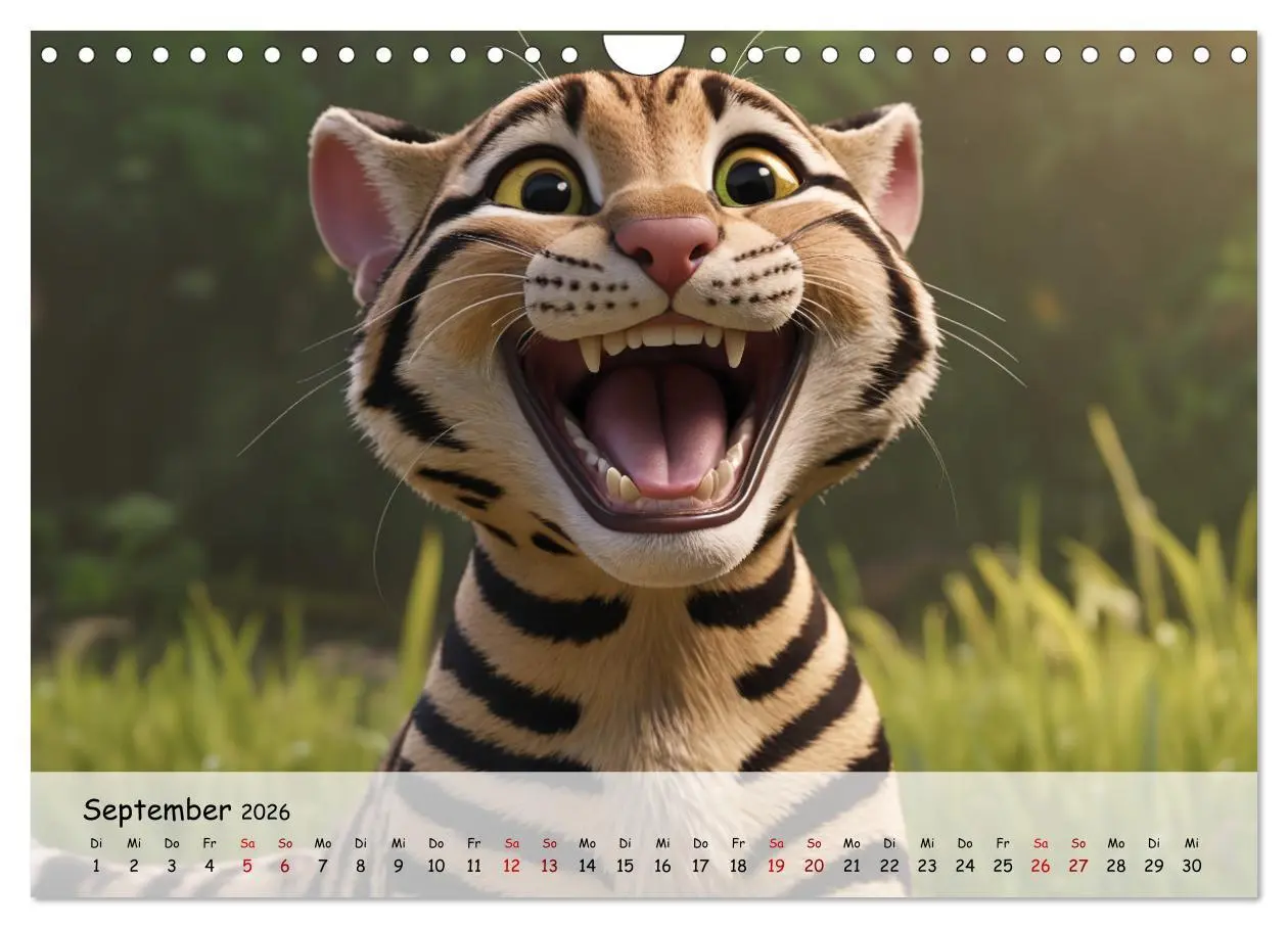 Bild: 9783457346488 | Lachende Tiere (Wandkalender 2026 DIN A4 quer), CALVENDO...