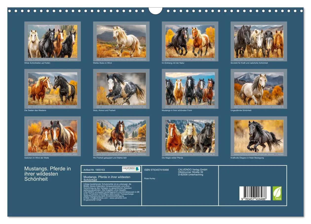 Bild: 9783457416488 | Mustangs. Pferde in ihrer wildesten Schönheit (Wandkalender 2026...
