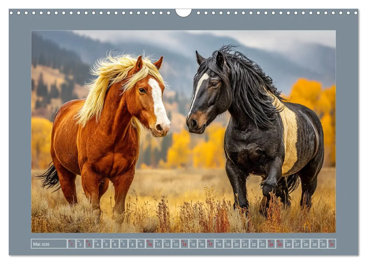 Bild: 9783457416488 | Mustangs. Pferde in ihrer wildesten Schönheit (Wandkalender 2026...