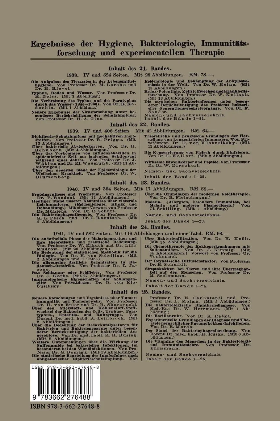 Rückseite: 9783662276488 | Der Stand der Bakteriophagenforschung | Helmut Ruska | Taschenbuch