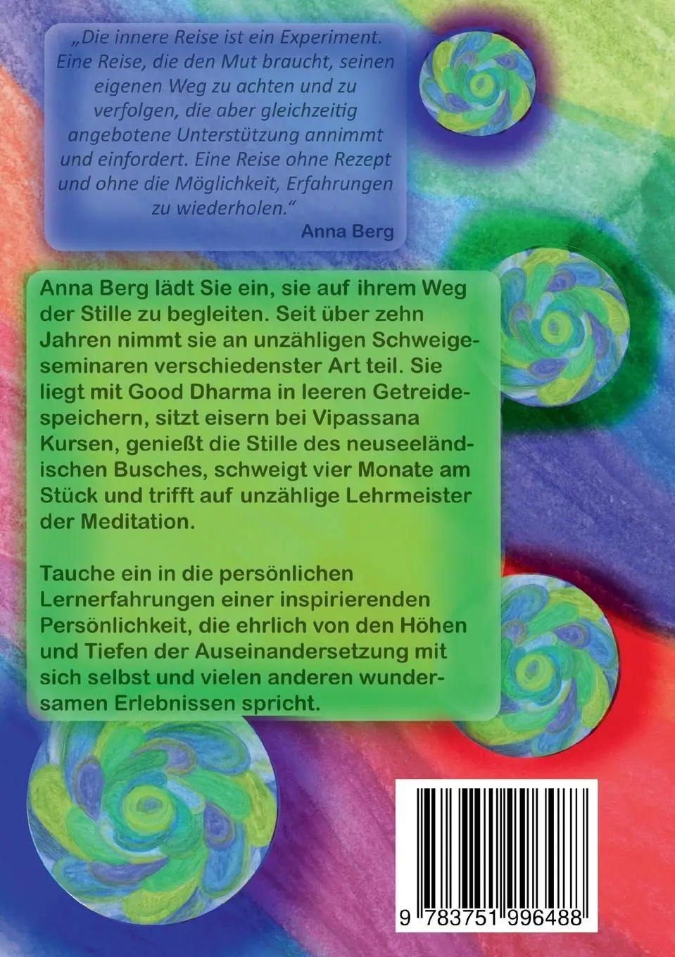 Rückseite: 9783751996488 | Das Universum millionenfach in mir | Anna Berg | Taschenbuch | 216 S.