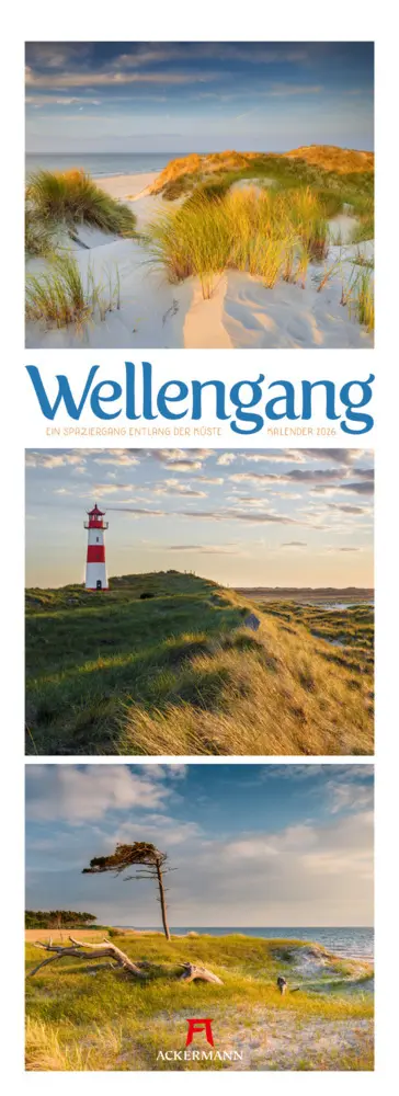 Cover: 9783838426488 | Wellengang Triplet-Kalender 2026 Spaziergang entlang der Küste | GmbH
