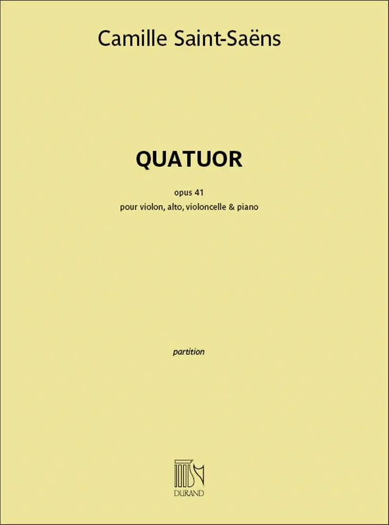 Cover: 9790044016488 | Quatuor Avec Piano Op. 41 | Camille Saint-Saens | Partitur | 2001