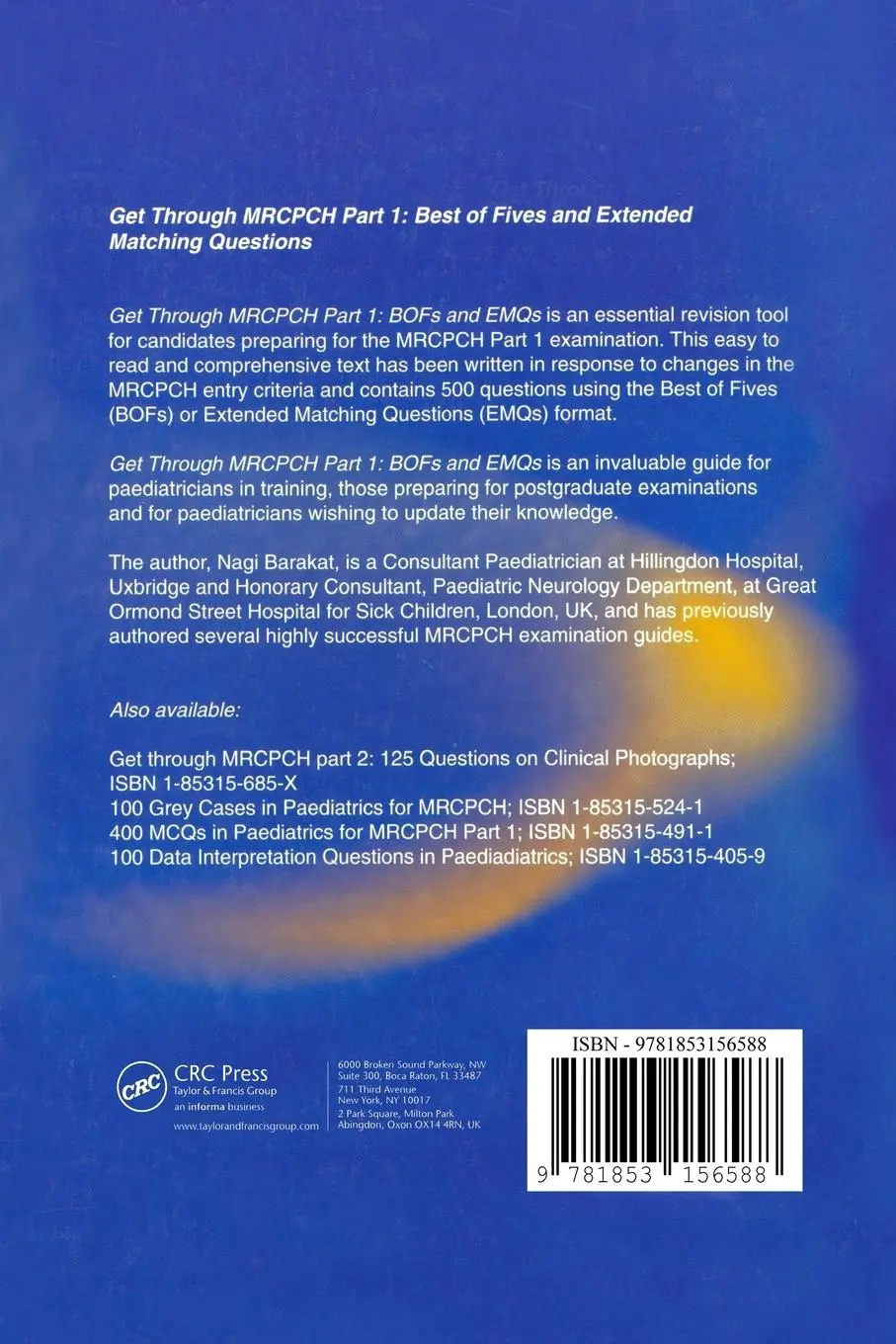 Rückseite: 9781853156588 | Get Through MRCPCH Part 1 | Nagi Barakat | Taschenbuch | Englisch