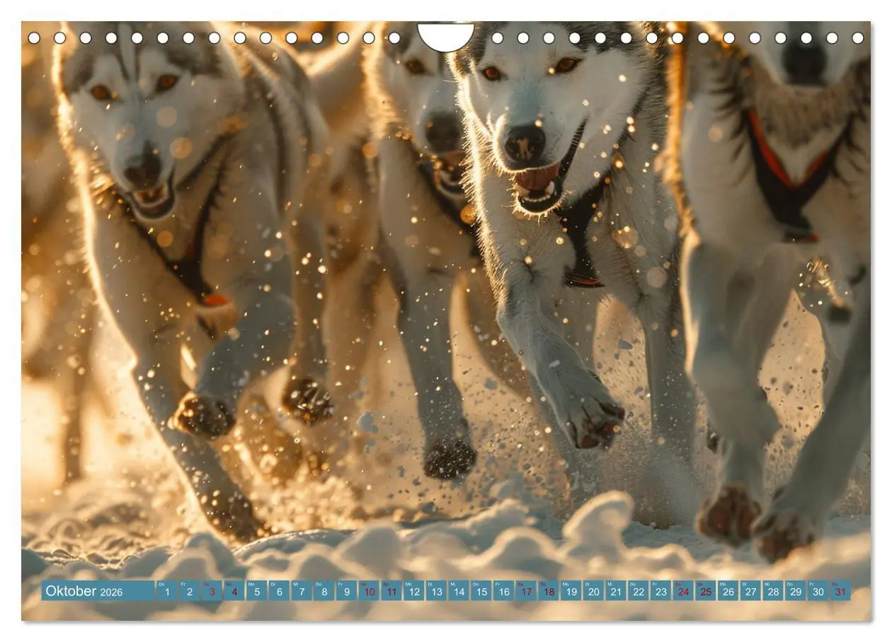 Bild: 9783457336588 | Schlittenhund Träume (Wandkalender 2026 DIN A4 quer), CALVENDO...