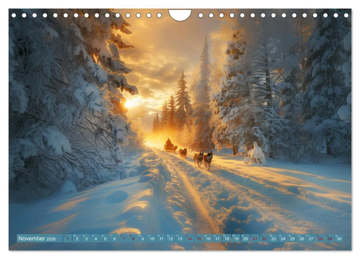 Bild: 9783457336588 | Schlittenhund Träume (Wandkalender 2026 DIN A4 quer), CALVENDO...