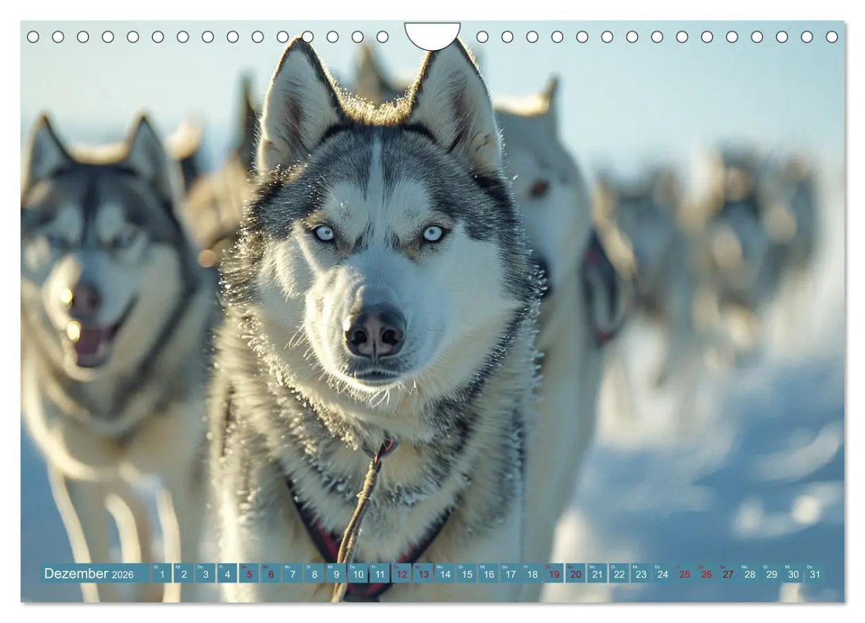 Bild: 9783457336588 | Schlittenhund Träume (Wandkalender 2026 DIN A4 quer), CALVENDO...
