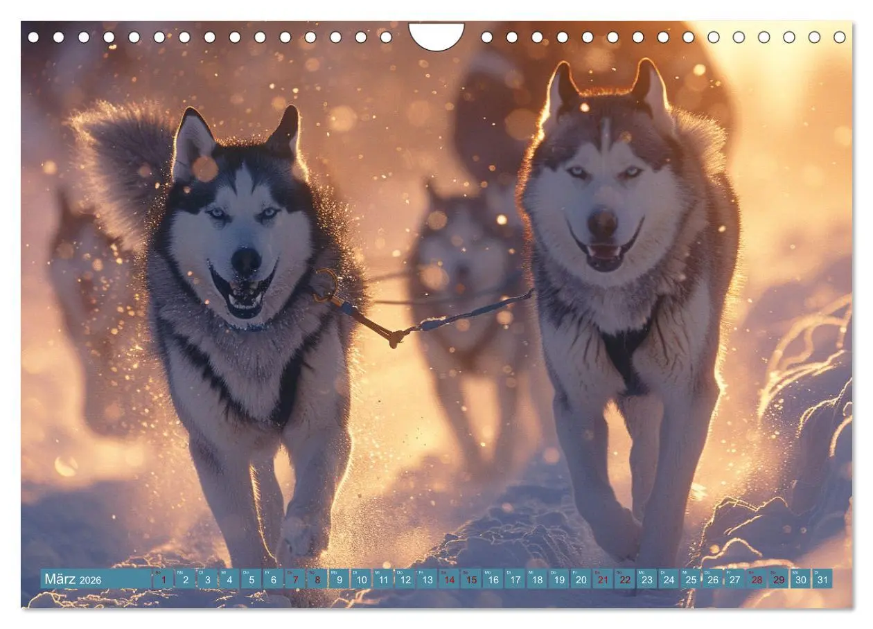 Bild: 9783457336588 | Schlittenhund Träume (Wandkalender 2026 DIN A4 quer), CALVENDO...