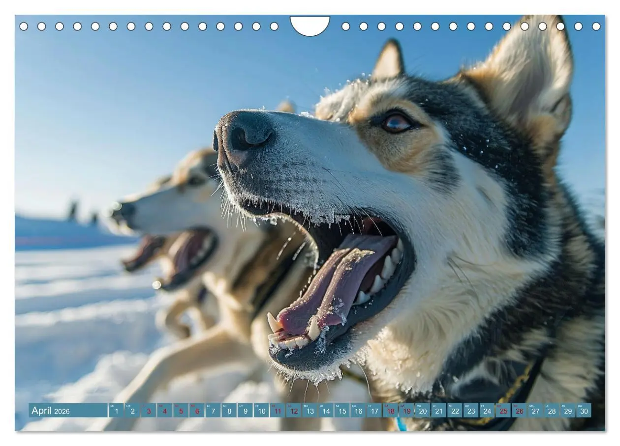 Bild: 9783457336588 | Schlittenhund Träume (Wandkalender 2026 DIN A4 quer), CALVENDO...