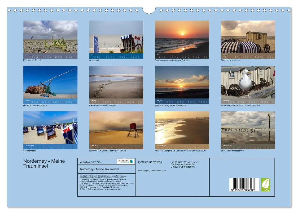 Bild: 9783457886588 | Norderney - Meine Trauminsel (Wandkalender 2026 DIN A3 quer),...