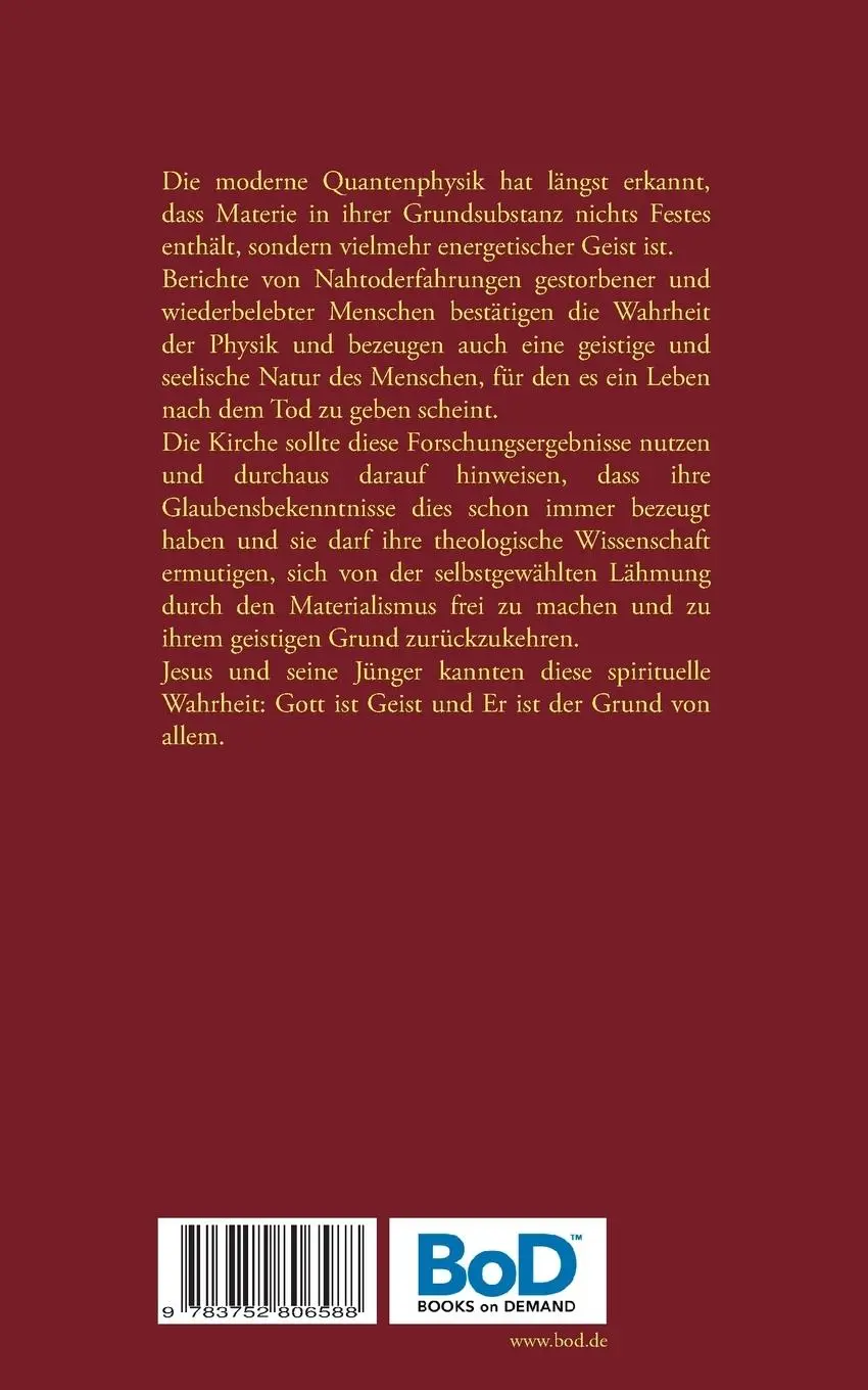 Rückseite: 9783752806588 | Rückkehr des Geistes | Günter Pohl | Taschenbuch | Paperback | 168 S.