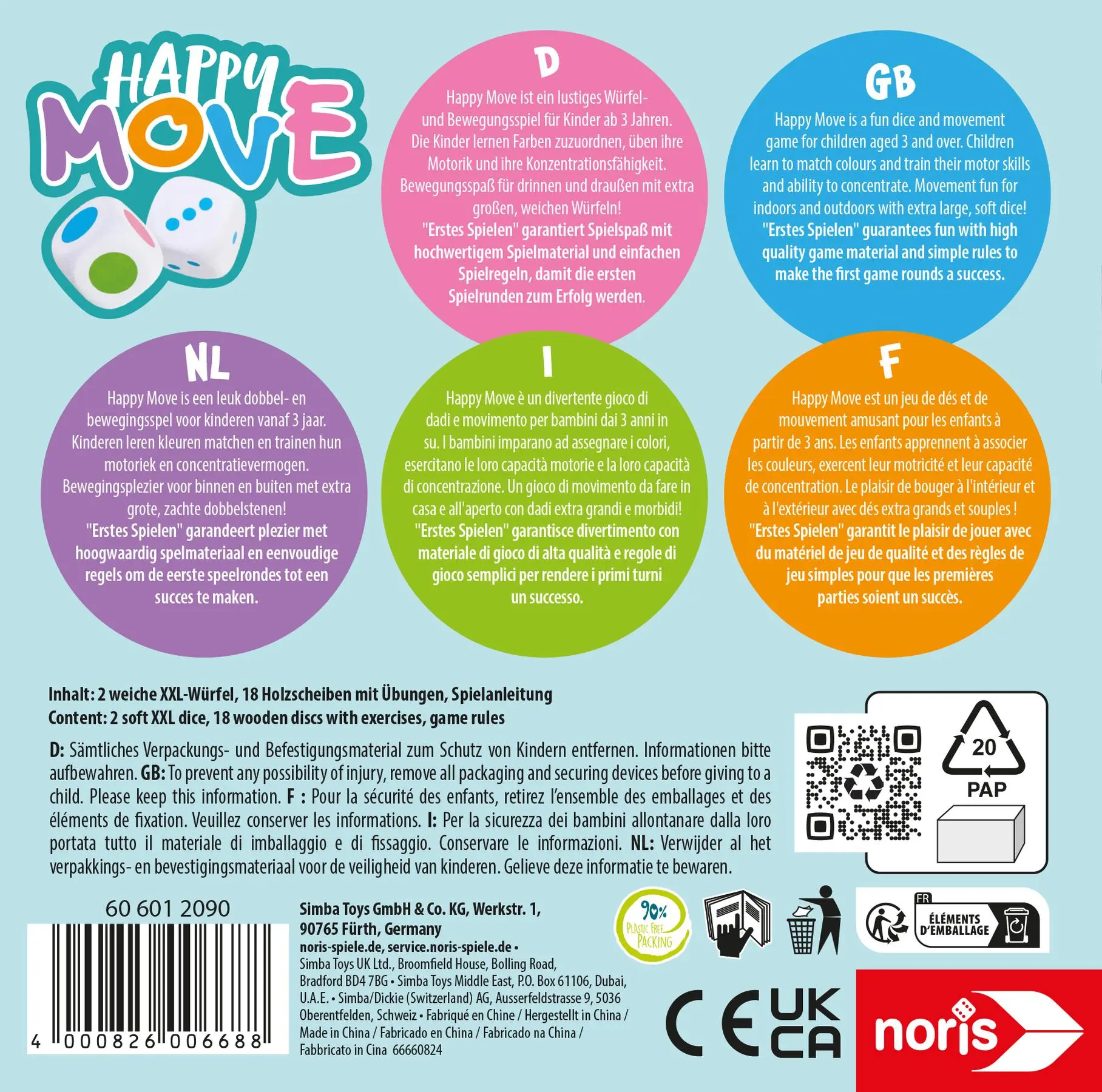 Bild: 4000826006688 | Happy Move | Spiel | 606012090 | Deutsch | 2025 | Noris Spiele GmbH