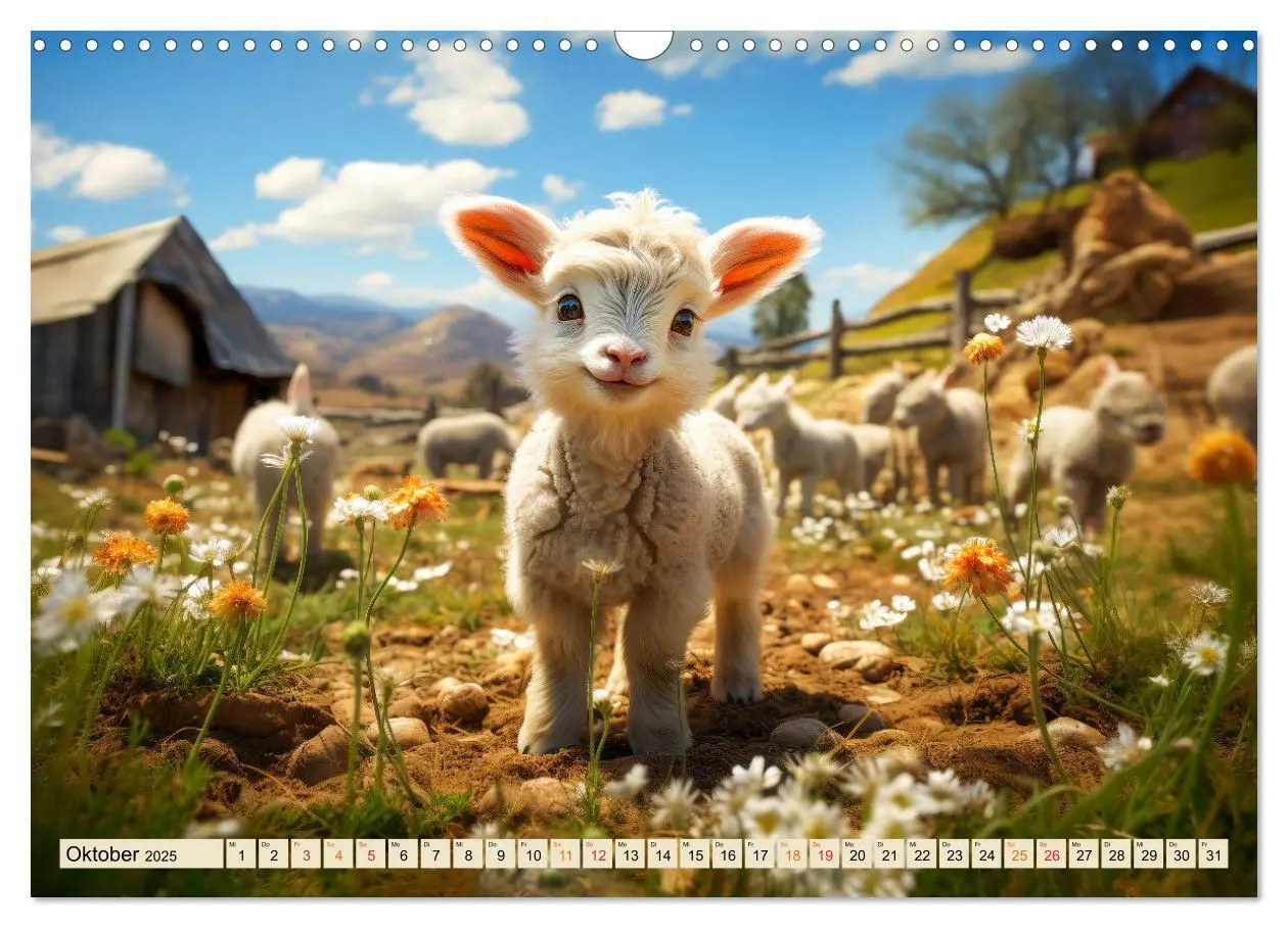 Bild: 9783383836688 | Viele Tiere auf dem Bauernhof (Wandkalender 2025 DIN A3 quer),...