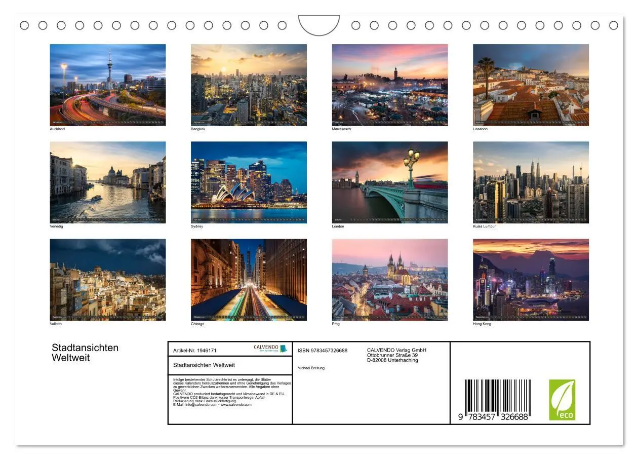 Bild: 9783457326688 | Stadtansichten Weltweit (Wandkalender 2026 DIN A4 quer), CALVENDO...