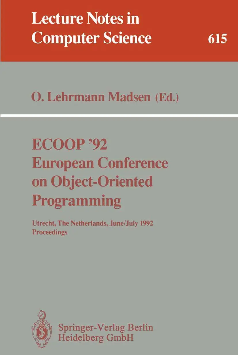 Cover: 9783540556688 | ECOOP '92. European Conference on Object-Oriented Programming | Madsen