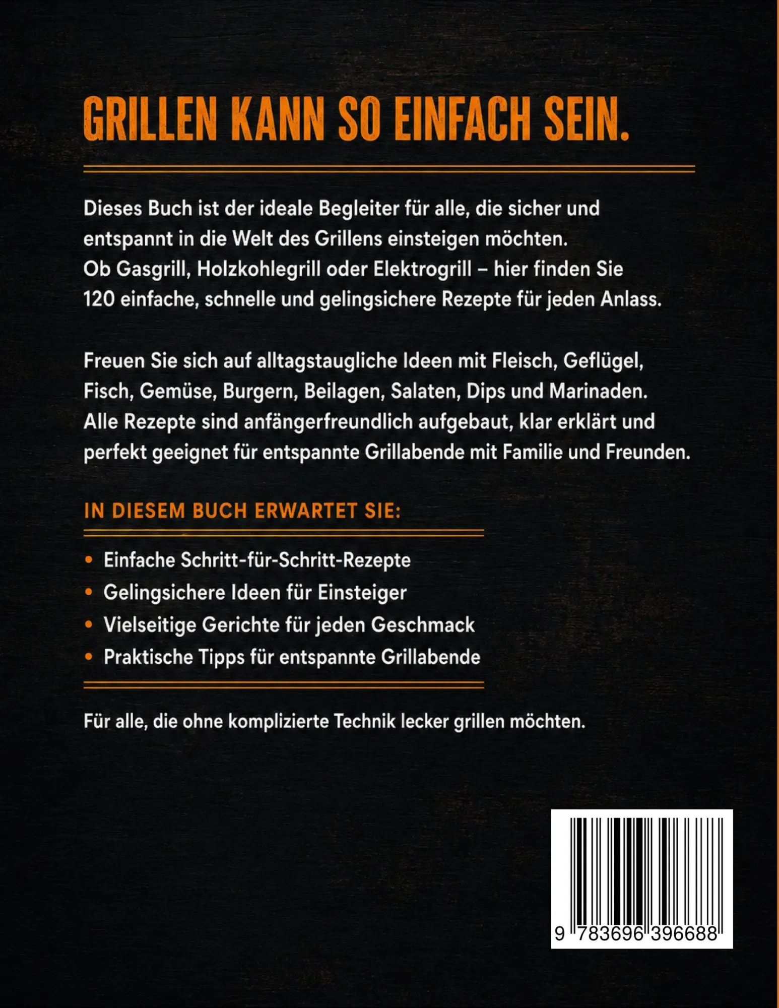 Rückseite: 9783696396688 | Das große Grillbuch für Anfänger | Thomas Reuter | Taschenbuch | 2026