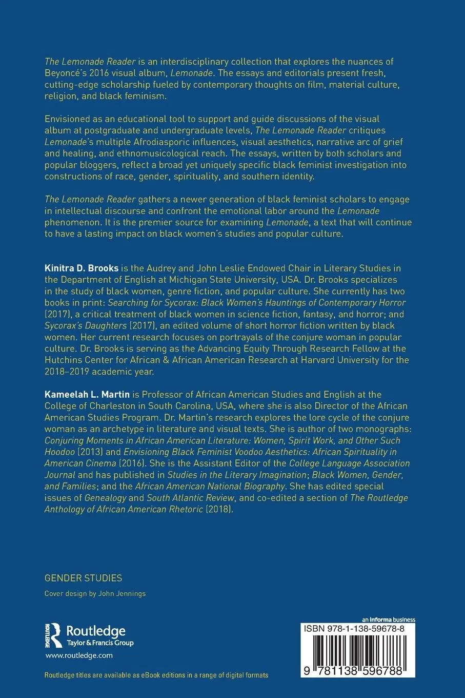 Rückseite: 9781138596788 | The Lemonade Reader | Kinitra D. Brooks (u. a.) | Taschenbuch | 2019