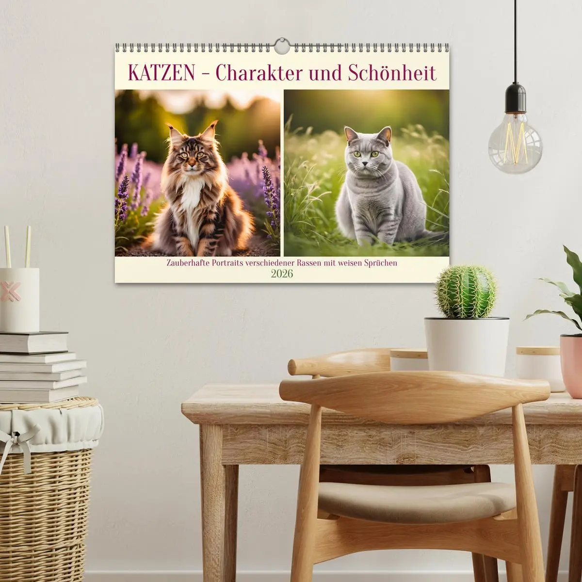Bild: 9783457316788 | Katzen - Charakter und Schönheit (Wandkalender 2026 DIN A3 quer),...
