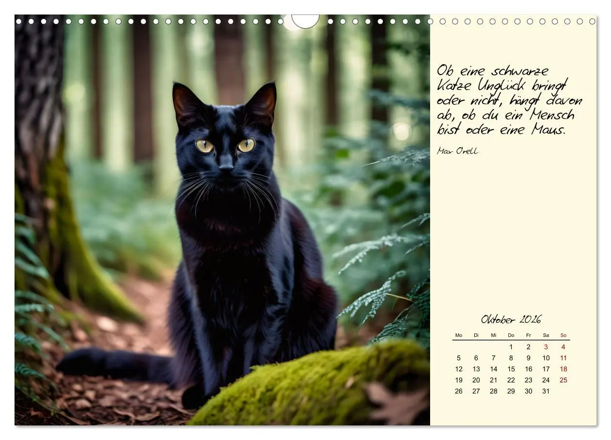Bild: 9783457316788 | Katzen - Charakter und Schönheit (Wandkalender 2026 DIN A3 quer),...