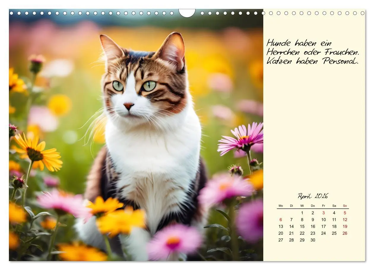 Bild: 9783457316788 | Katzen - Charakter und Schönheit (Wandkalender 2026 DIN A3 quer),...