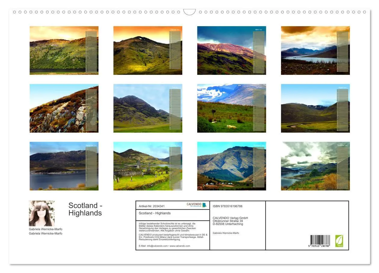 Bild: 9783516196788 | Scotland - Highlands (Wandkalender 2026 DIN A2 quer), CALVENDO...