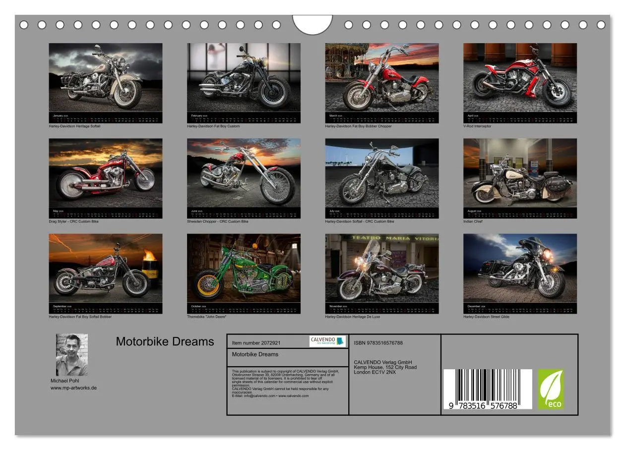 Bild: 9783516576788 | Motorbike Dreams (Wall Calendar 2026 DIN A4 landscape), CALVENDO 12...