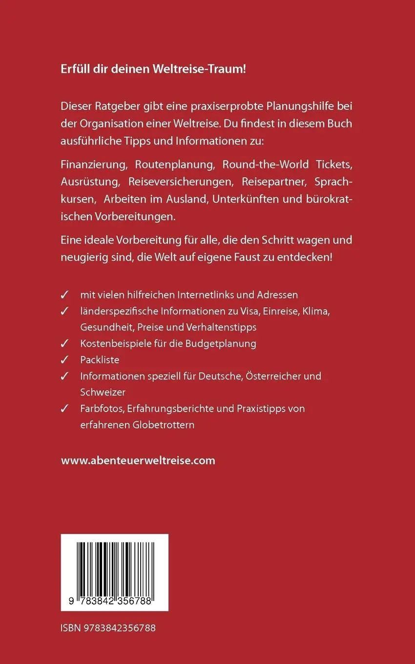 Rückseite: 9783842356788 | Abenteuer Weltreise - Erfüll dir deinen Traum! | Jeannette Zeuner