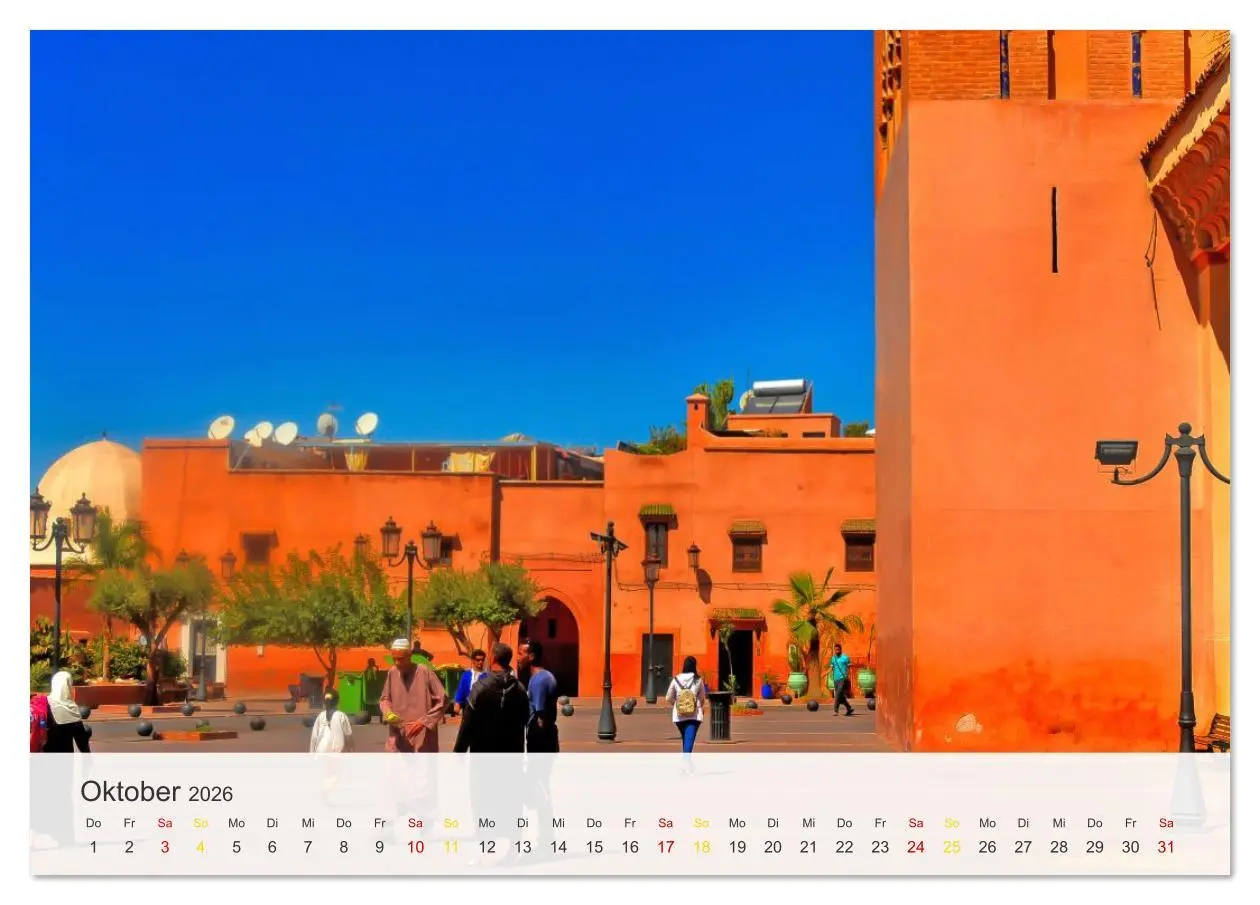 Bild: 9783516636888 | Marrakesch die rote Stadt (Tischkalender 2026 DIN A5 quer),...