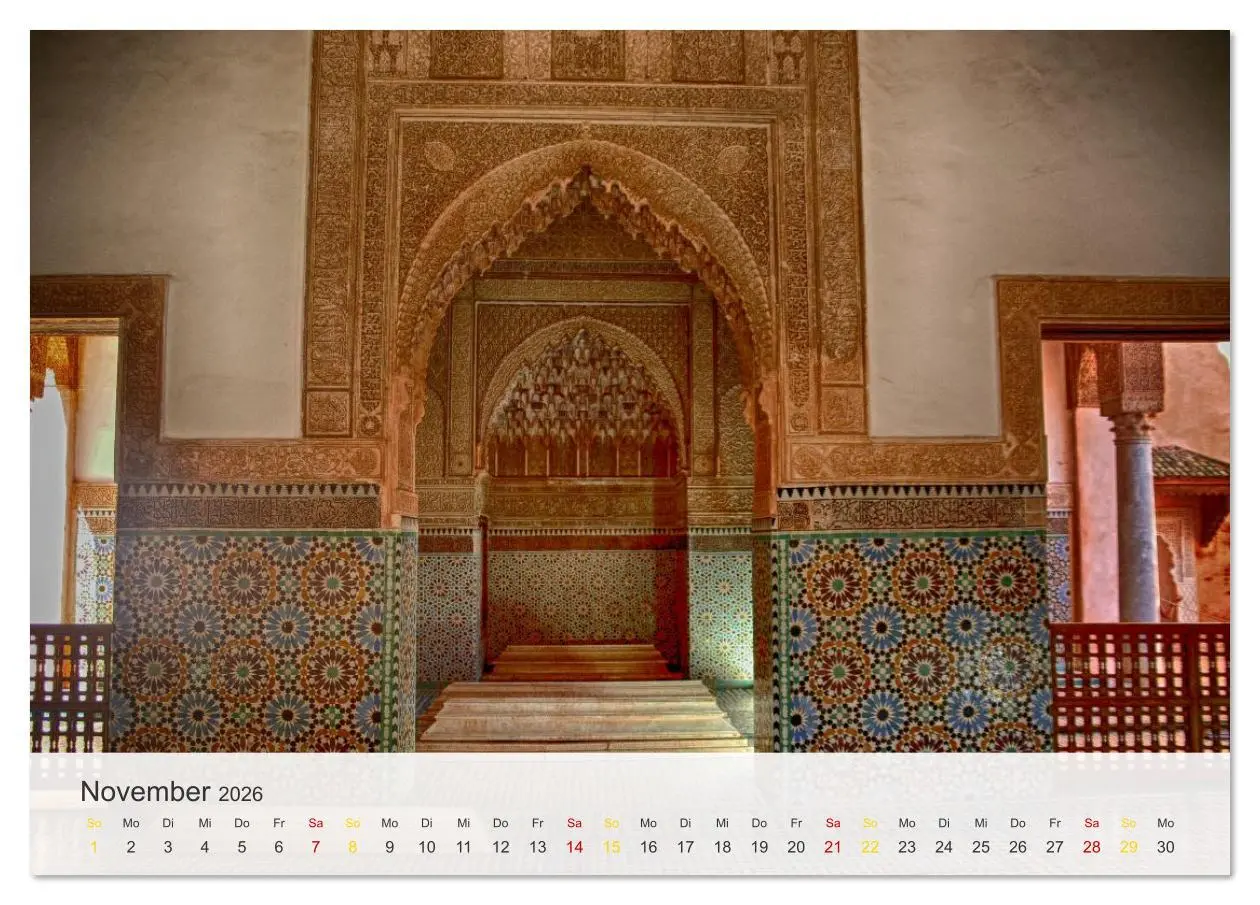 Bild: 9783516636888 | Marrakesch die rote Stadt (Tischkalender 2026 DIN A5 quer),...