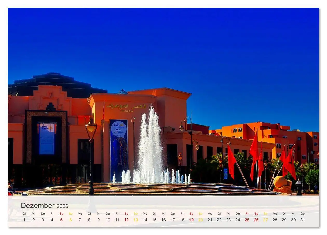 Bild: 9783516636888 | Marrakesch die rote Stadt (Tischkalender 2026 DIN A5 quer),...
