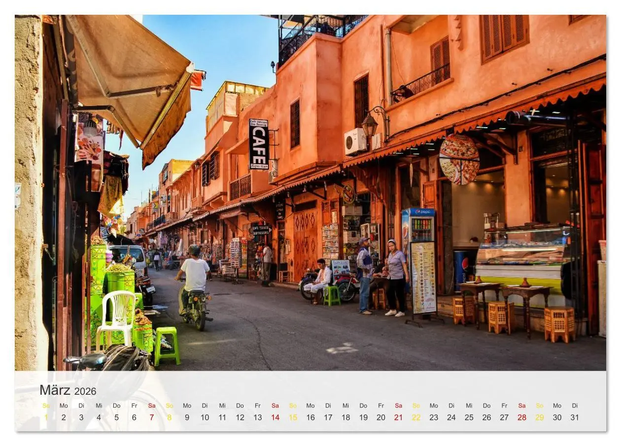 Bild: 9783516636888 | Marrakesch die rote Stadt (Tischkalender 2026 DIN A5 quer),...