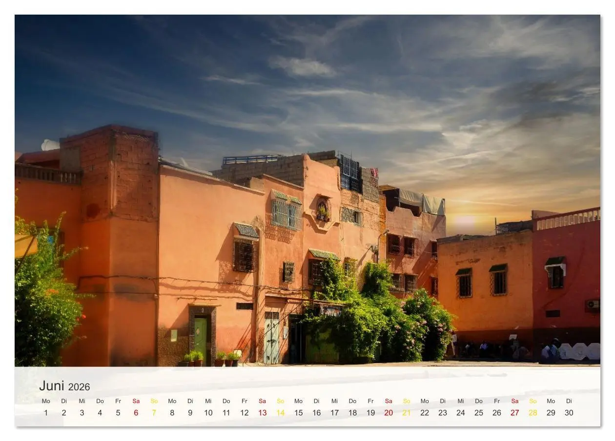 Bild: 9783516636888 | Marrakesch die rote Stadt (Tischkalender 2026 DIN A5 quer),...