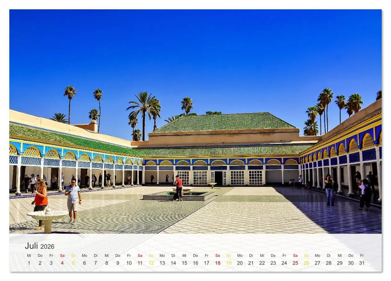 Bild: 9783516636888 | Marrakesch die rote Stadt (Tischkalender 2026 DIN A5 quer),...
