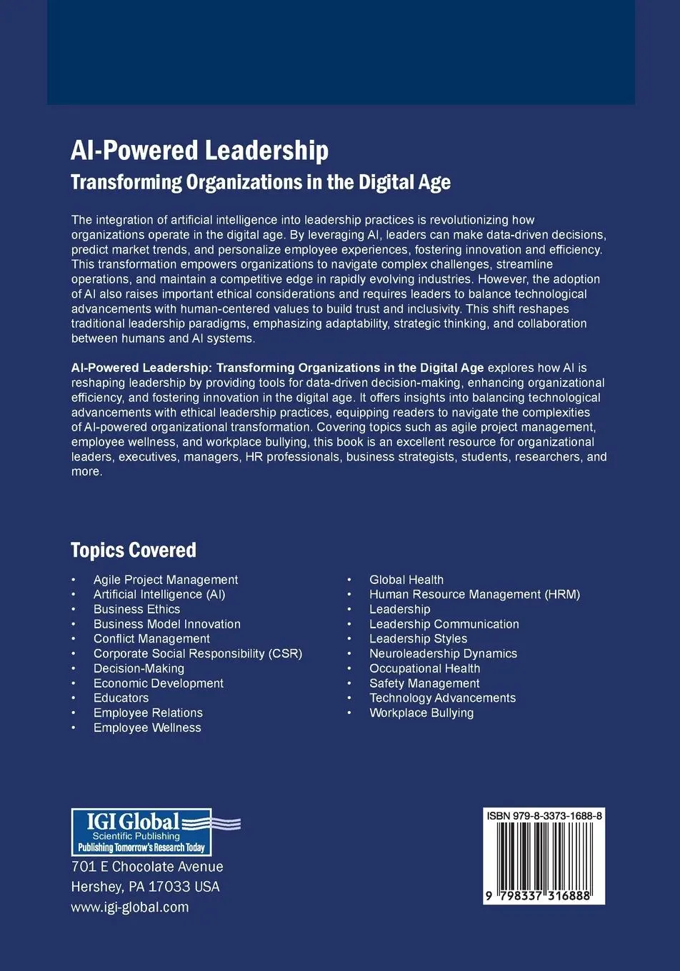 Rückseite: 9798337316888 | AI-Powered Leadership | Transforming Organizations in the Digital Age