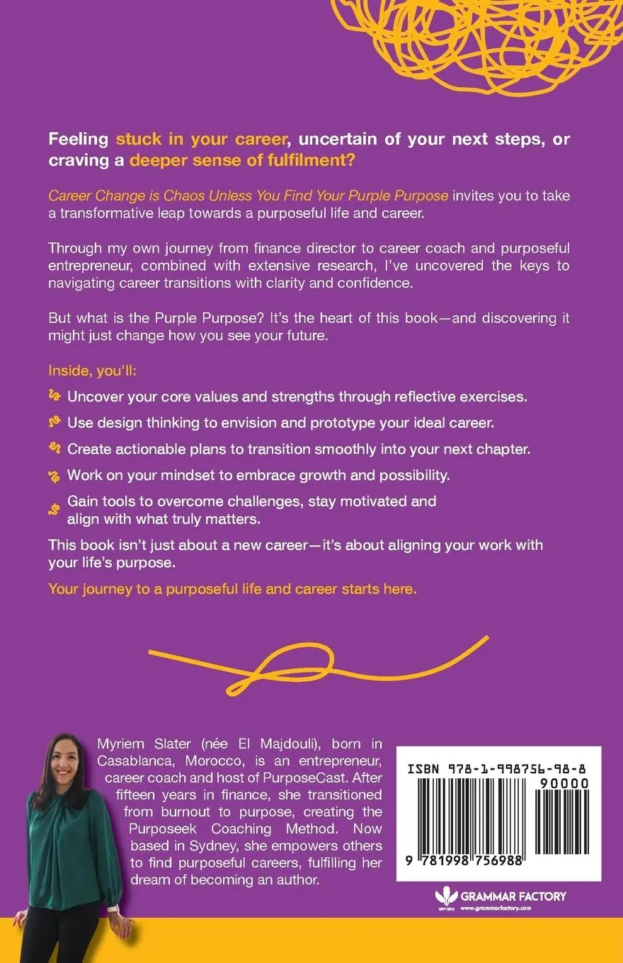 Rückseite: 9781998756988 | Career Change Is Chaos | Unless You Find Your Purple Purpose | Slater