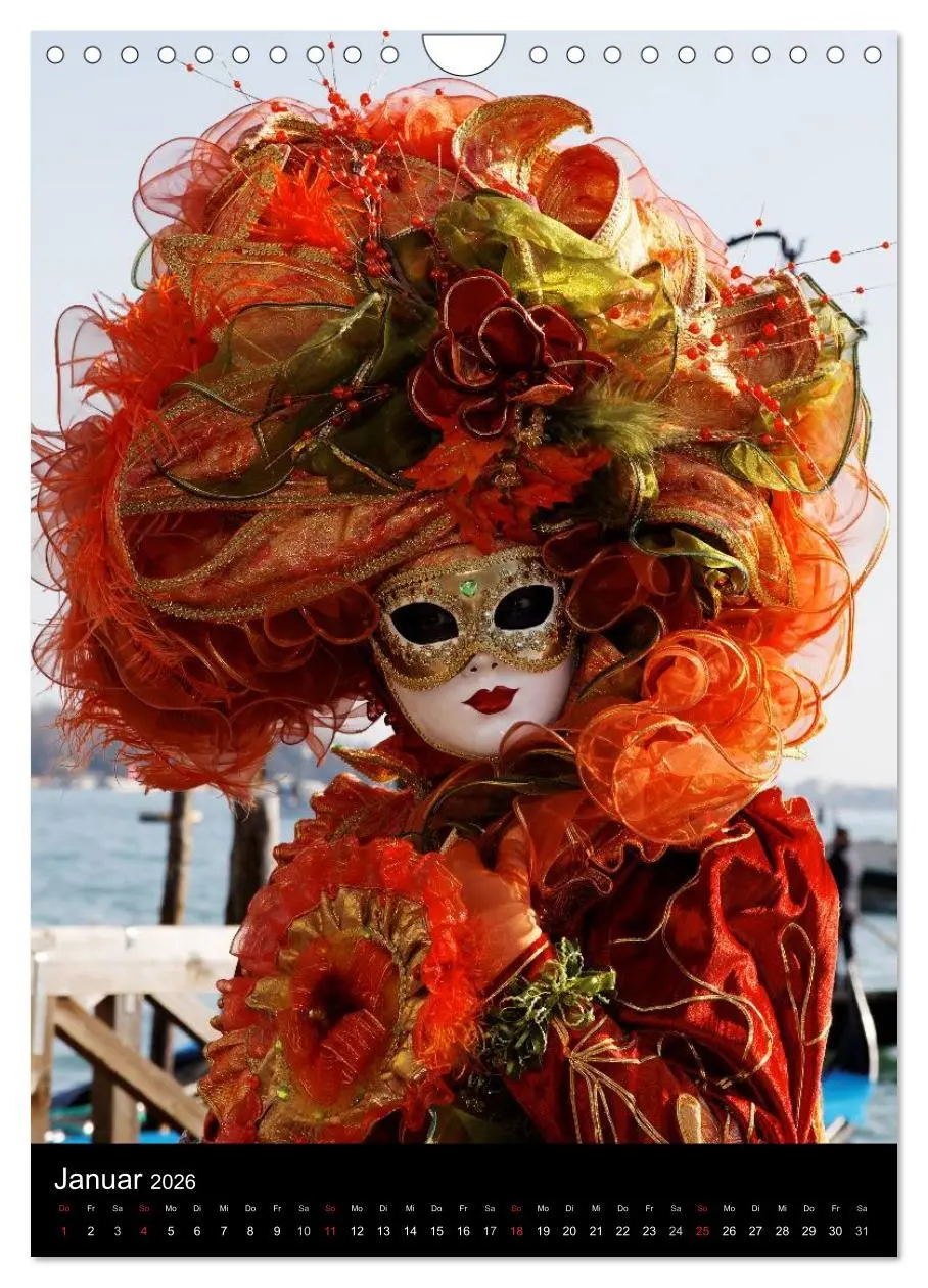Bild: 9783516486988 | Karneval in Venedig - Phantasievolle Masken (Wandkalender 2026 DIN...