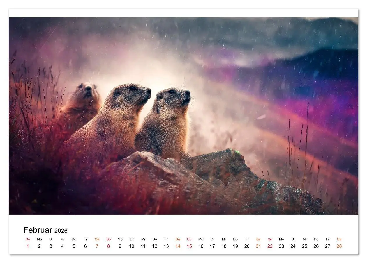 Bild: 9783516626988 | Hallo Murmeltier (Tischkalender 2026 DIN A5 quer), CALVENDO...