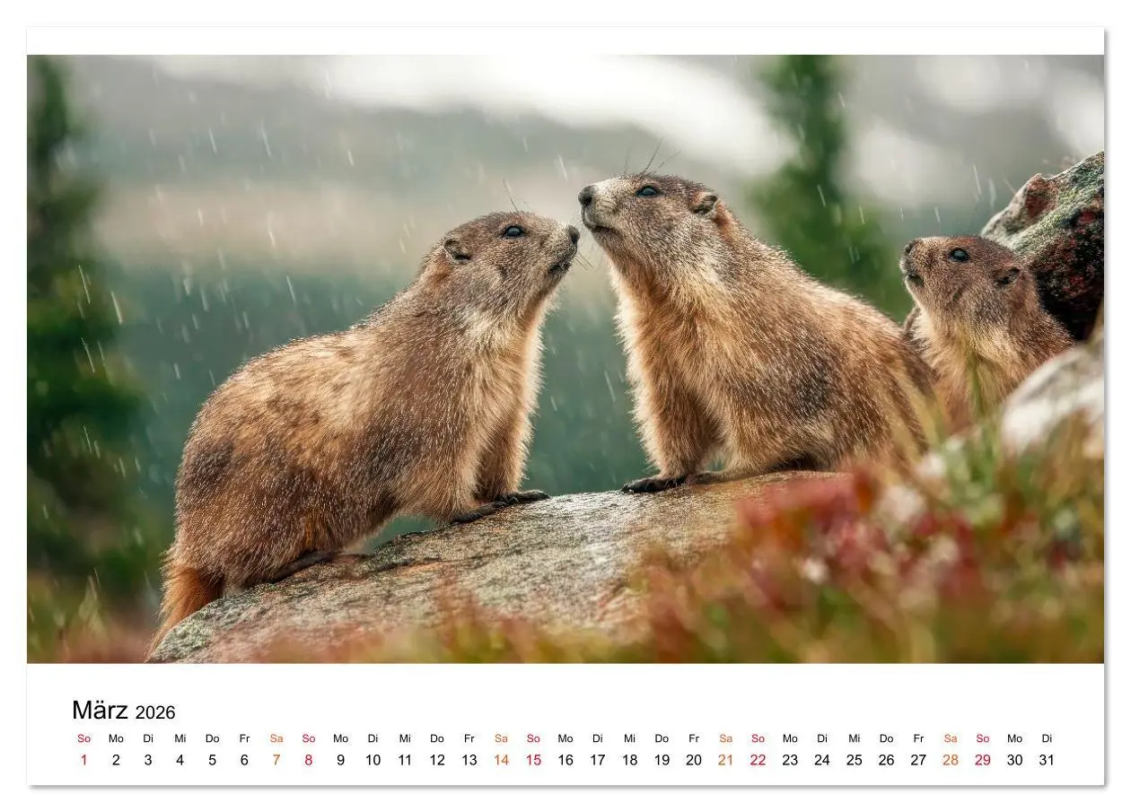 Bild: 9783516626988 | Hallo Murmeltier (Tischkalender 2026 DIN A5 quer), CALVENDO...