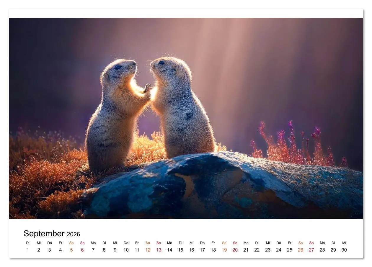 Bild: 9783516626988 | Hallo Murmeltier (Tischkalender 2026 DIN A5 quer), CALVENDO...