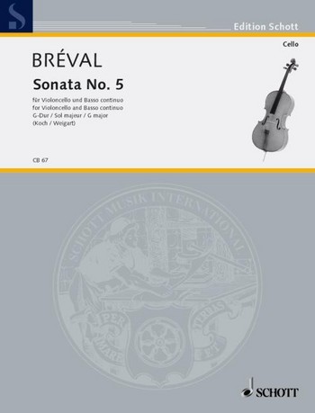 Cover: 9790001016988 | Sonata No. 5 G-Dur | Jean Baptiste Bréval | Broschüre | Buch | Deutsch