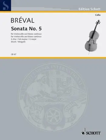 Cover: 9790001016988 | Sonata No. 5 G-Dur | Jean Baptiste Bréval | Broschüre | Buch | Deutsch