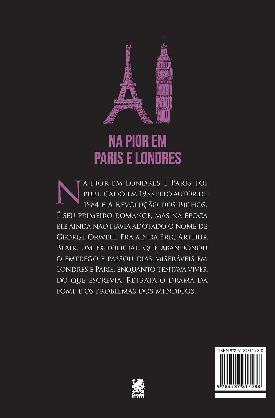 Rückseite: 9786587817088 | Na Pior, Em Paris e Londres | George Orwell | Taschenbuch | 2023