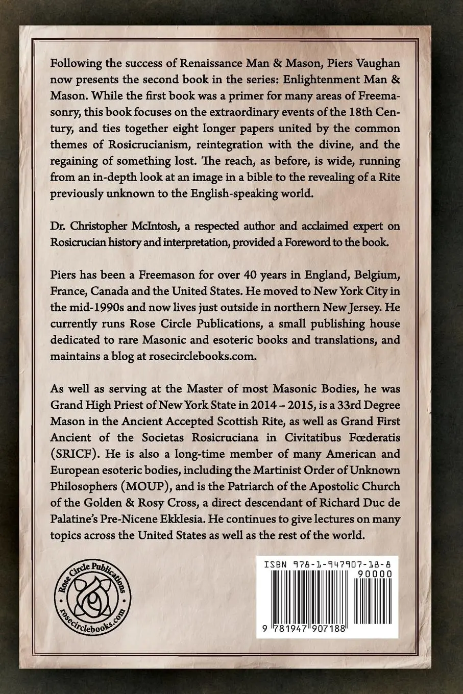 Rückseite: 9781947907188 | Enlightenment Man &amp; Mason | Piers Vaughan | Taschenbuch | Englisch