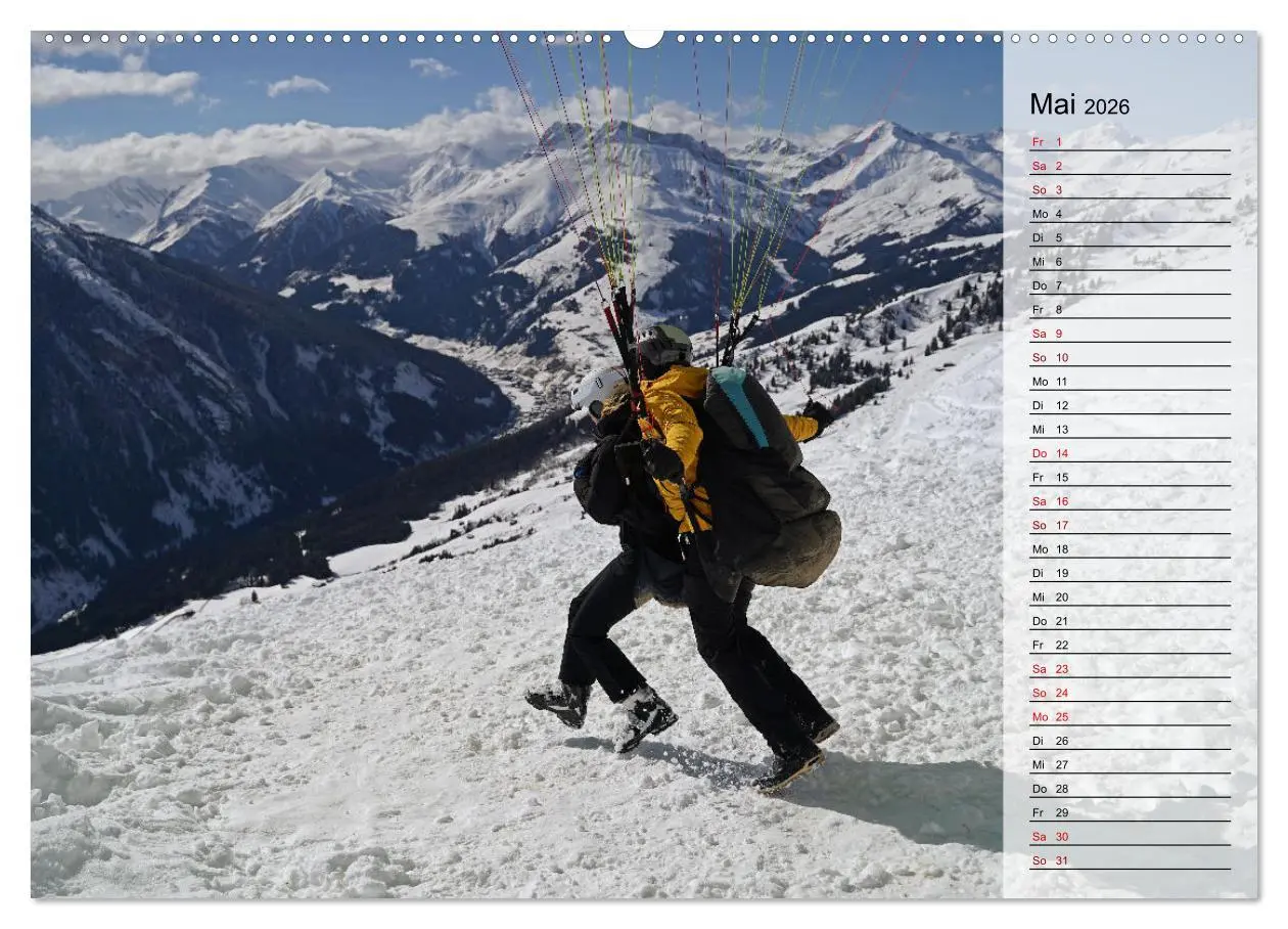 Bild: 9783457417188 | Gleitschirmfliegen in den Tuxer Alpen (Wandkalender 2026 DIN A2...