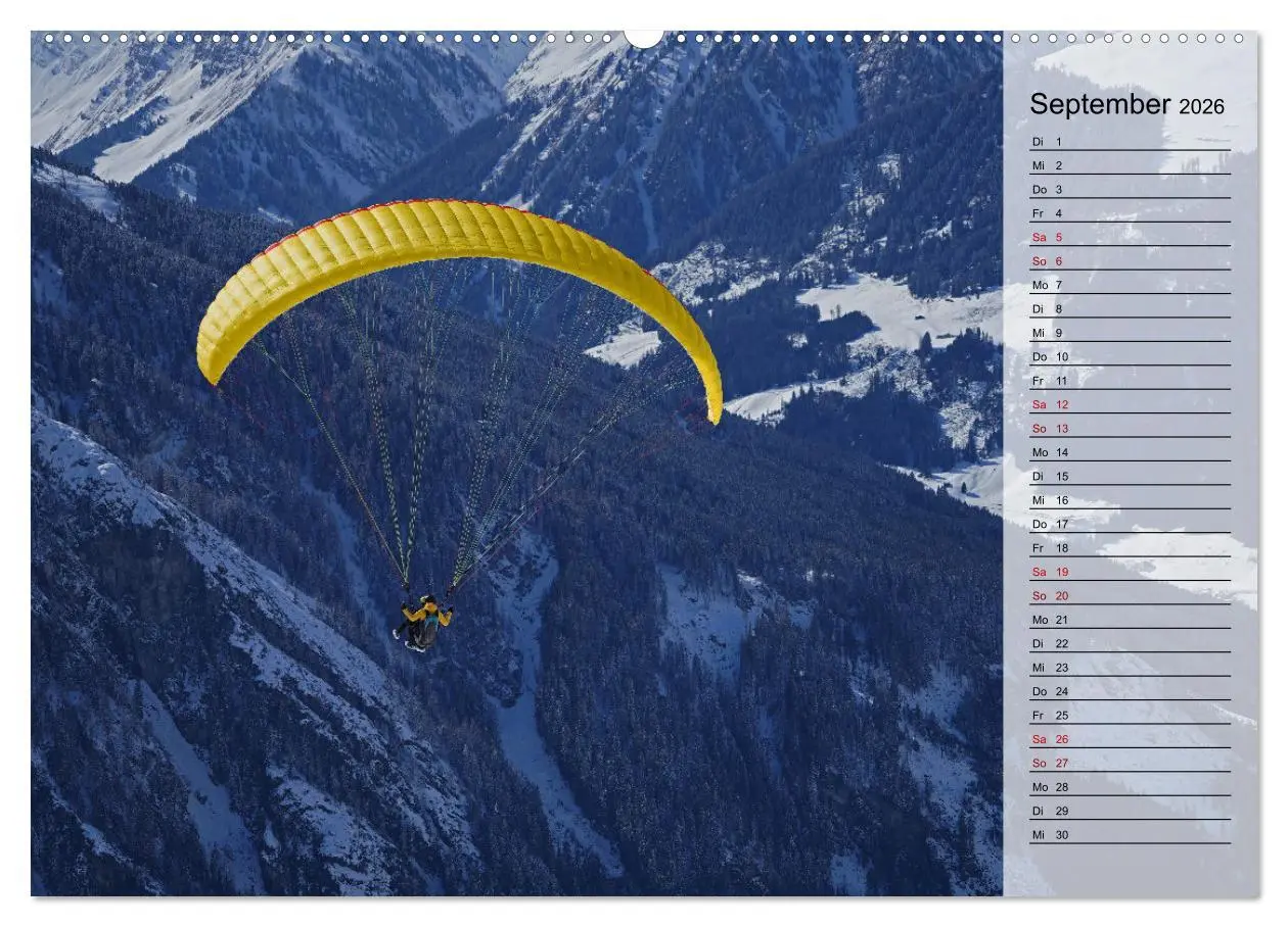 Bild: 9783457417188 | Gleitschirmfliegen in den Tuxer Alpen (Wandkalender 2026 DIN A2...