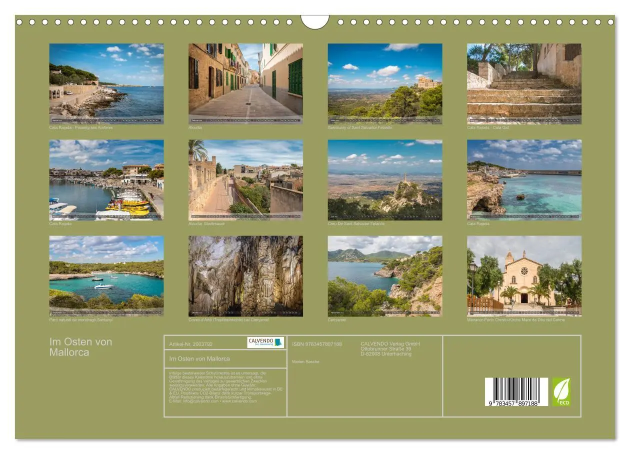 Bild: 9783457897188 | Im Osten von Mallorca (Wandkalender 2026 DIN A3 quer), CALVENDO...