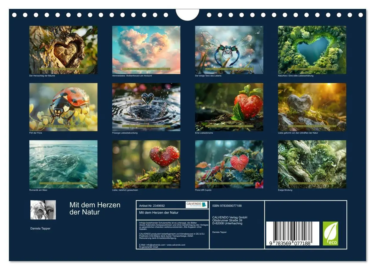 Bild: 9783569077188 | Mit dem Herzen der Natur (Wandkalender 2027 DIN A4 quer), CALVENDO...