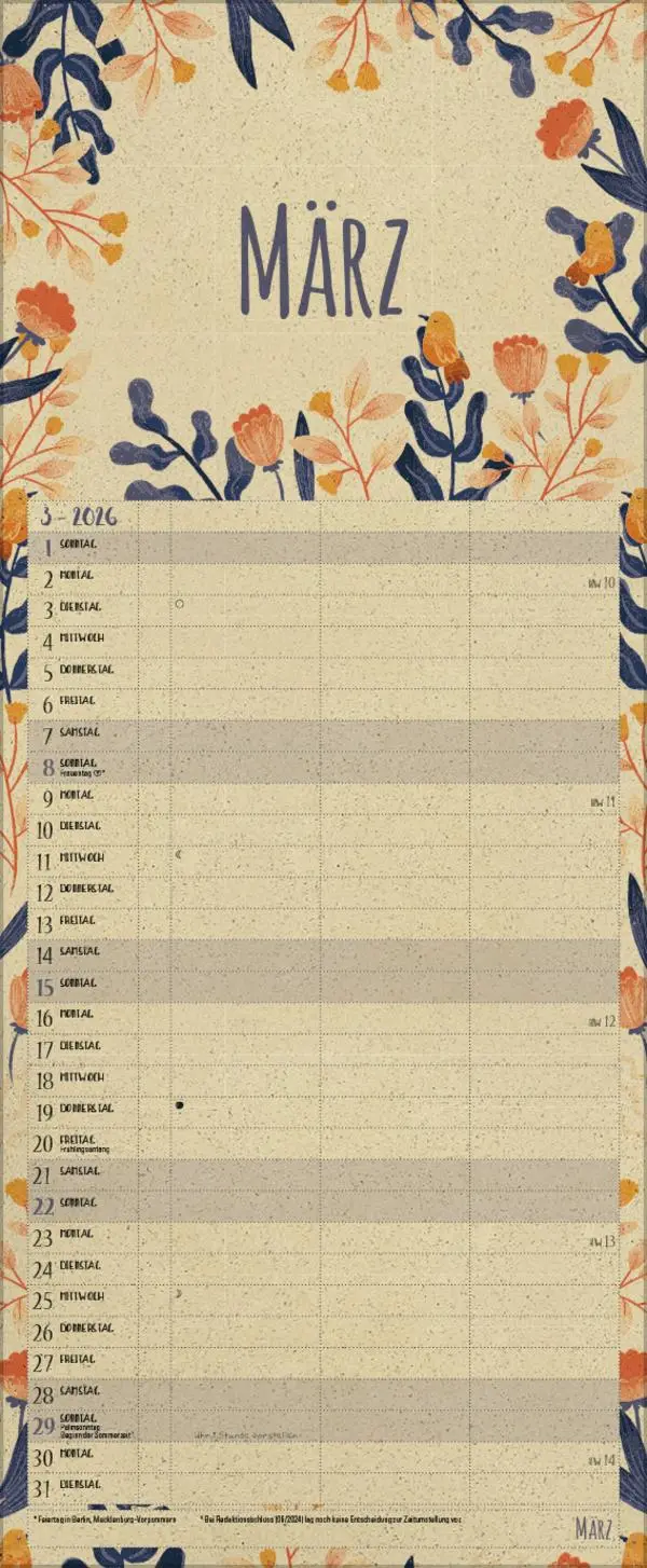 Bild: 9783731887188 | Natural Art Timer für 2 Graspapier 2026 | Korsch Verlag | Kalender