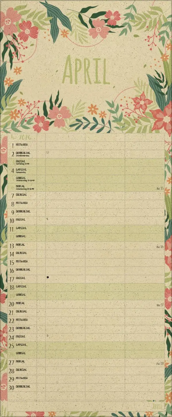 Bild: 9783731887188 | Natural Art Timer für 2 Graspapier 2026 | Korsch Verlag | Kalender