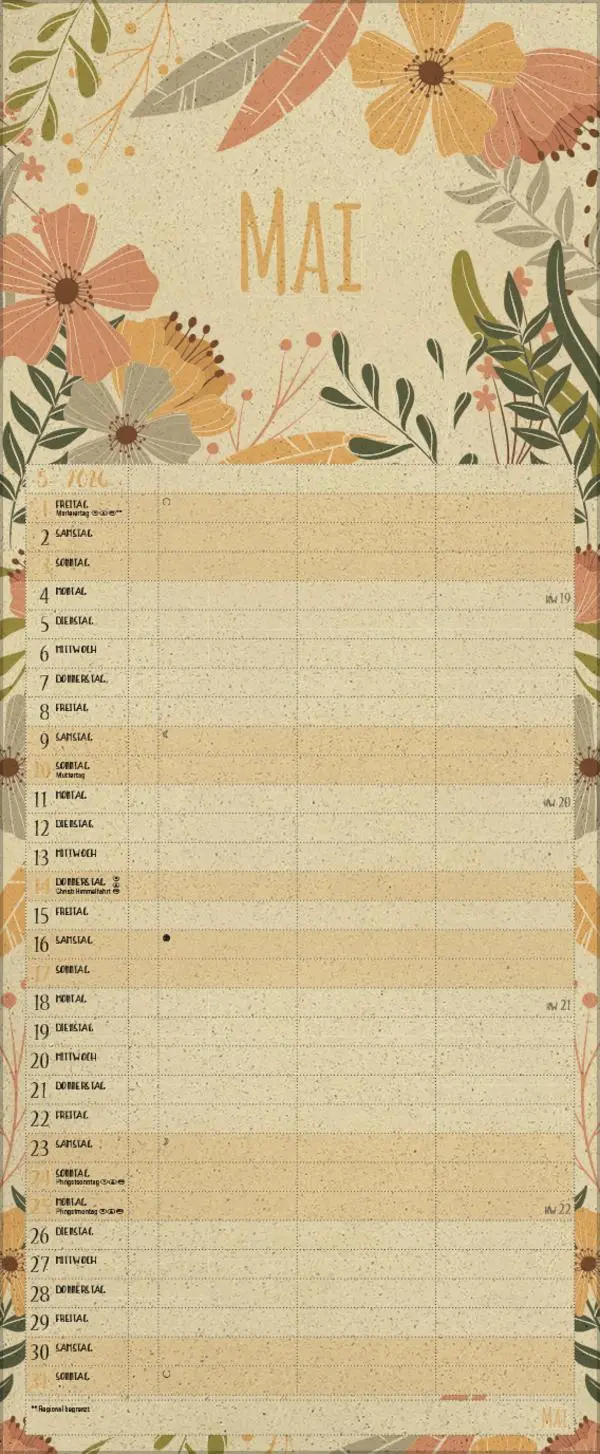 Bild: 9783731887188 | Natural Art Timer für 2 Graspapier 2026 | Korsch Verlag | Kalender